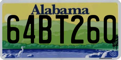 AL license plate 64BT260