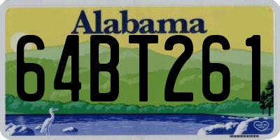 AL license plate 64BT261