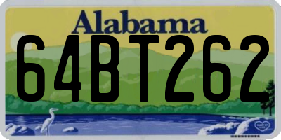 AL license plate 64BT262