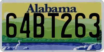AL license plate 64BT263
