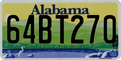 AL license plate 64BT270