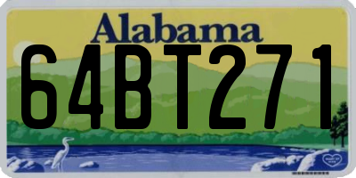 AL license plate 64BT271