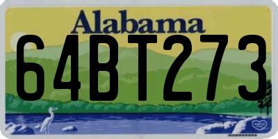 AL license plate 64BT273