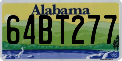 AL license plate 64BT277