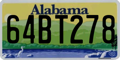 AL license plate 64BT278