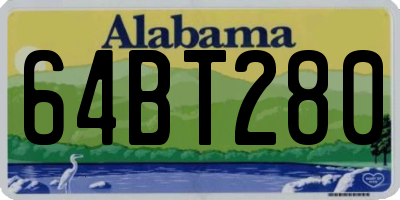 AL license plate 64BT280
