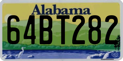 AL license plate 64BT282