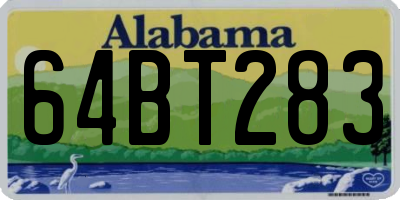 AL license plate 64BT283