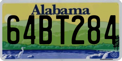 AL license plate 64BT284
