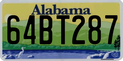 AL license plate 64BT287