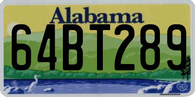 AL license plate 64BT289