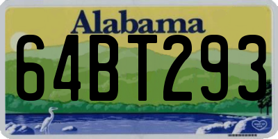 AL license plate 64BT293