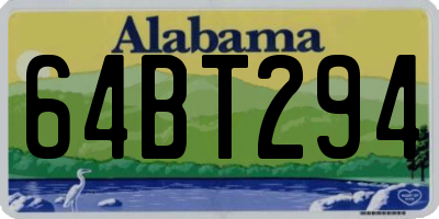 AL license plate 64BT294
