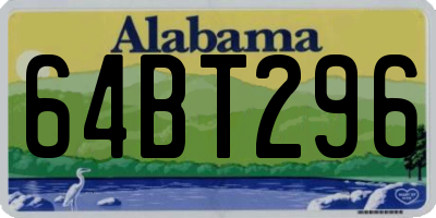 AL license plate 64BT296