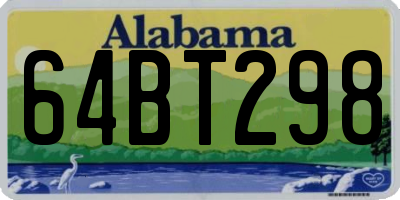 AL license plate 64BT298