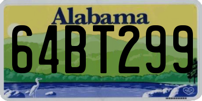 AL license plate 64BT299