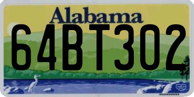 AL license plate 64BT302