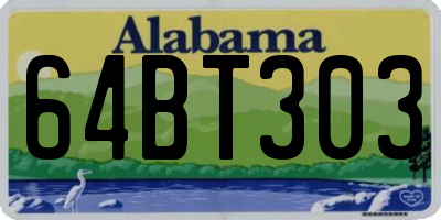 AL license plate 64BT303