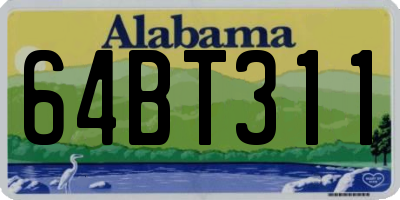 AL license plate 64BT311