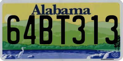 AL license plate 64BT313