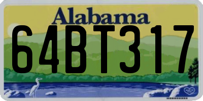 AL license plate 64BT317
