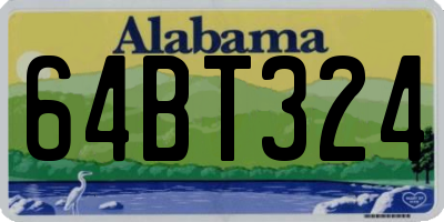 AL license plate 64BT324