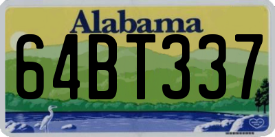 AL license plate 64BT337
