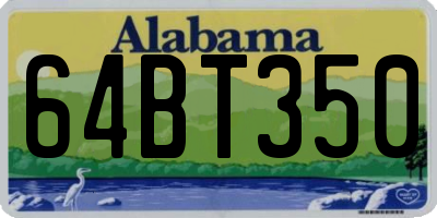 AL license plate 64BT350
