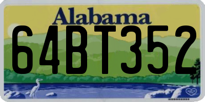 AL license plate 64BT352