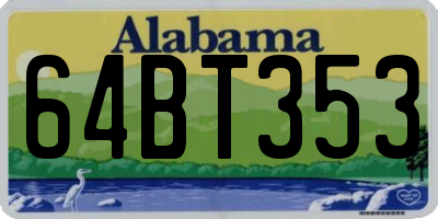 AL license plate 64BT353