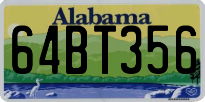 AL license plate 64BT356
