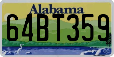 AL license plate 64BT359