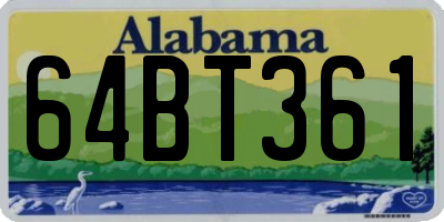 AL license plate 64BT361