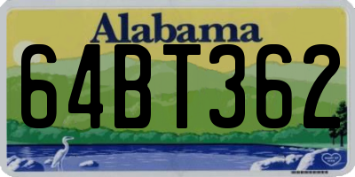 AL license plate 64BT362