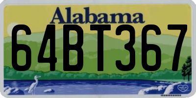 AL license plate 64BT367