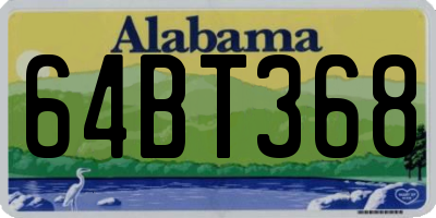 AL license plate 64BT368