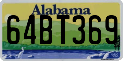 AL license plate 64BT369