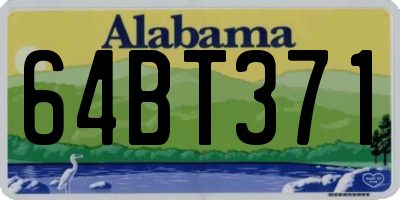AL license plate 64BT371