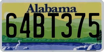 AL license plate 64BT375