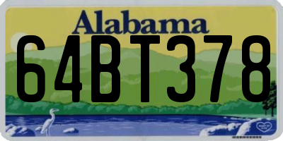 AL license plate 64BT378