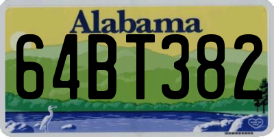 AL license plate 64BT382