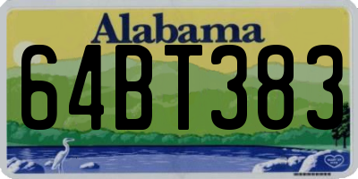 AL license plate 64BT383
