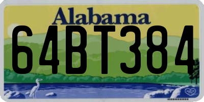 AL license plate 64BT384