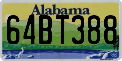 AL license plate 64BT388
