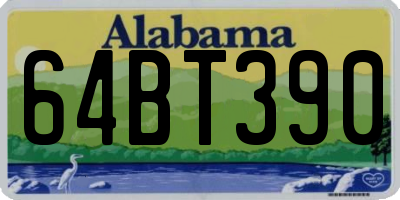 AL license plate 64BT390