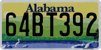 AL license plate 64BT392