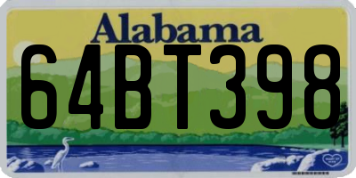 AL license plate 64BT398
