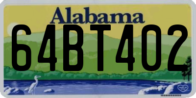 AL license plate 64BT402