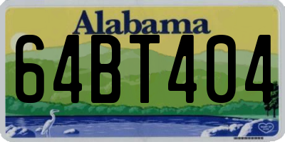 AL license plate 64BT404