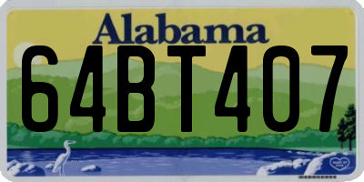AL license plate 64BT407